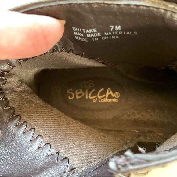 SBICCA Ankle Boots Brown Strap Side Zipper Size 7M - Picture 10 of 13